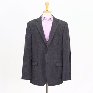Stafford 46L Gray Blazer Sport Coat Jacket 2-Button Solid Y009